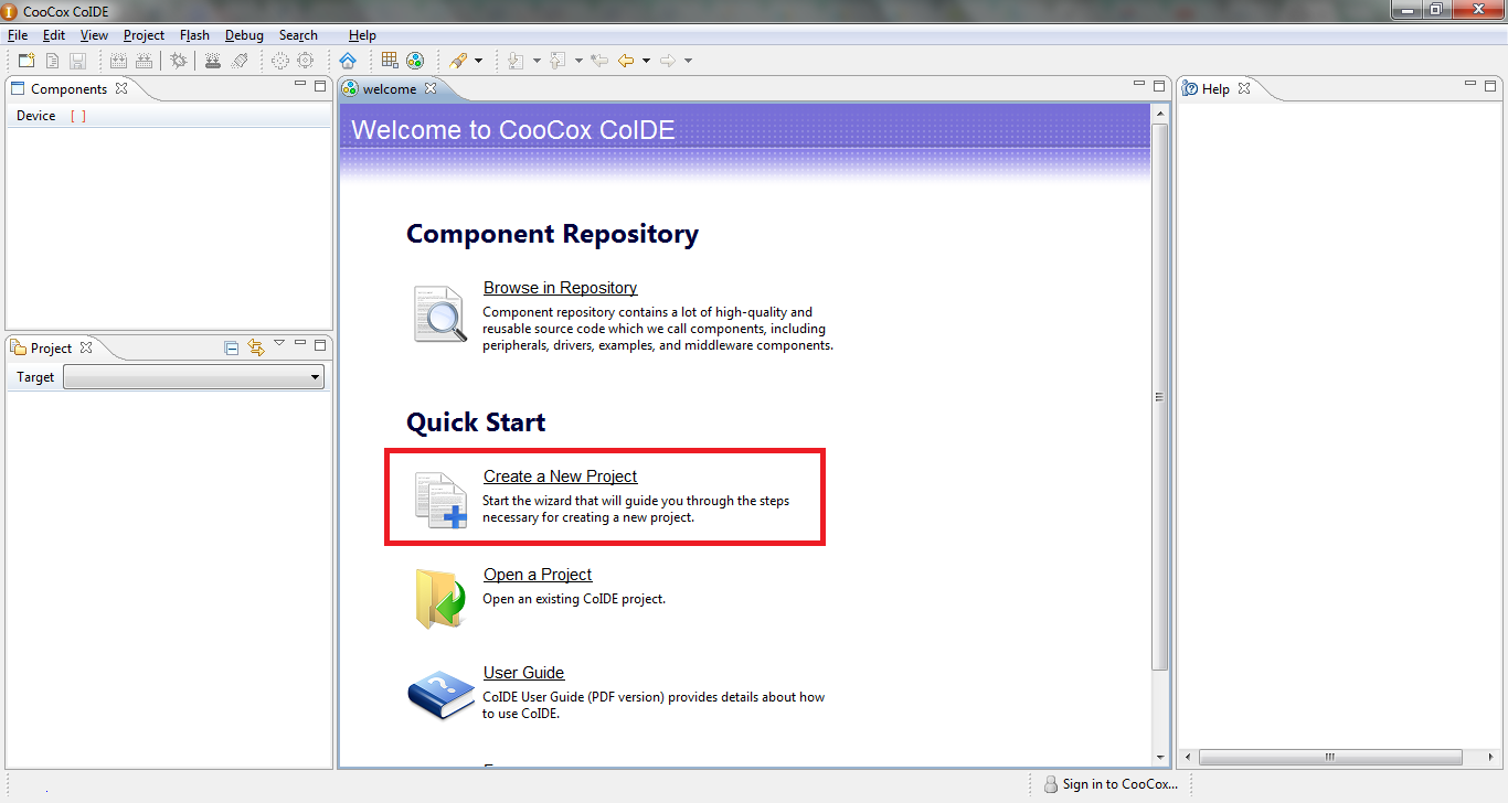 Project components. COIDE. COOCOX. COOCOX ide Linux install.